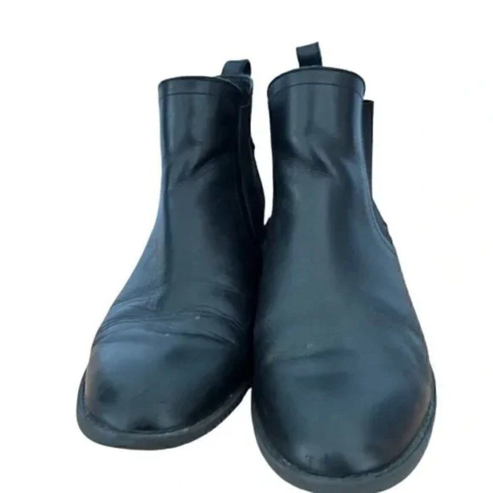 Steve Madden Drape Black Leather Boots size 8
